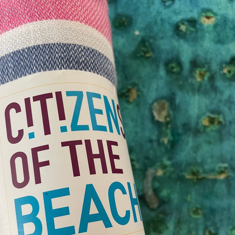Sand Free Pink Blue 100% Turkish Cotton Beach Bath Towel - Citizens of the Beach